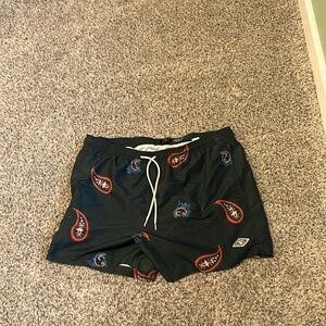 PacSun Dark green Paisley 4.5" Swim Trunks